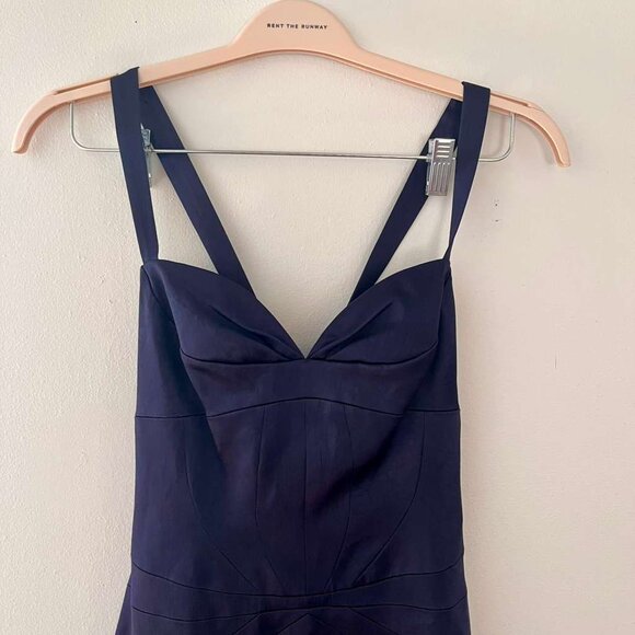 NWT Laundry by Design Shelli Segal Navy Blue Pencil Dress Sz 2 - Picture 2 of 4